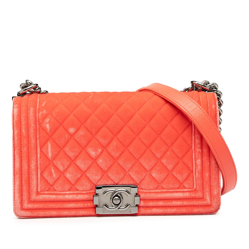 Pre-Loved Chanel Old Medium Quilted Velvet Boy Flap